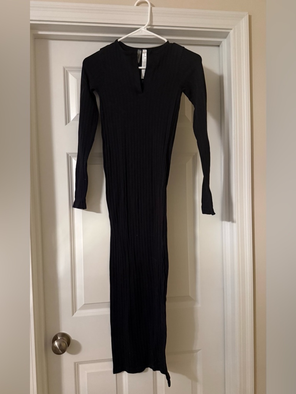 D. Lee Black Long Sleeve Ribbed Body Con Dress - NWT - Small/Medium - Flattering